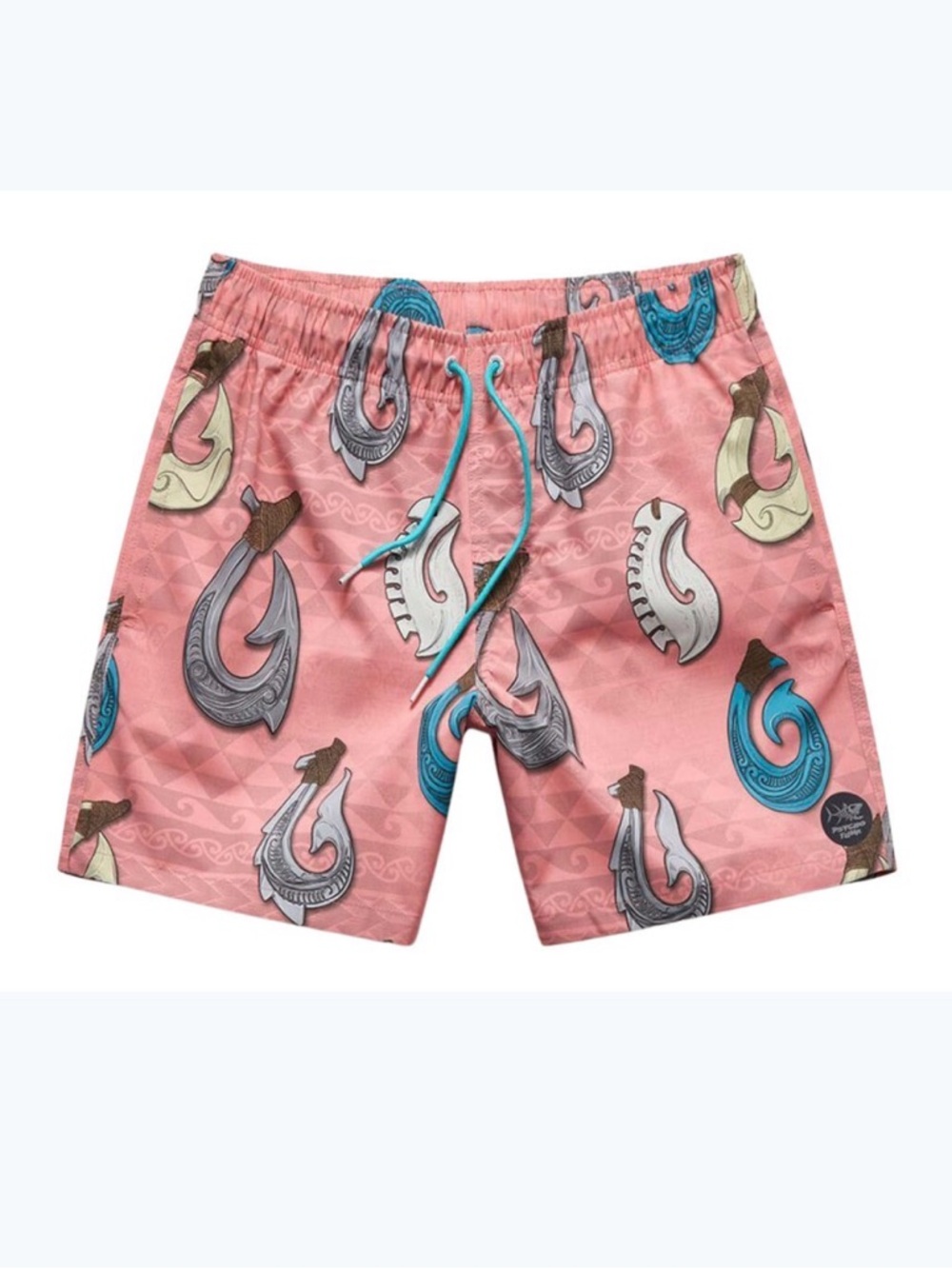 Hawaiian Hooks Peach Pool Shorts - Men’s L